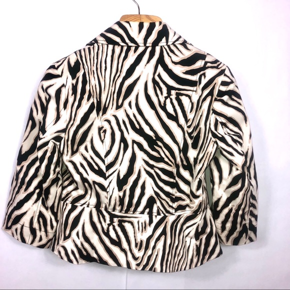 Rafaella Blazer Zebra Striped M - Picture 2 of 6